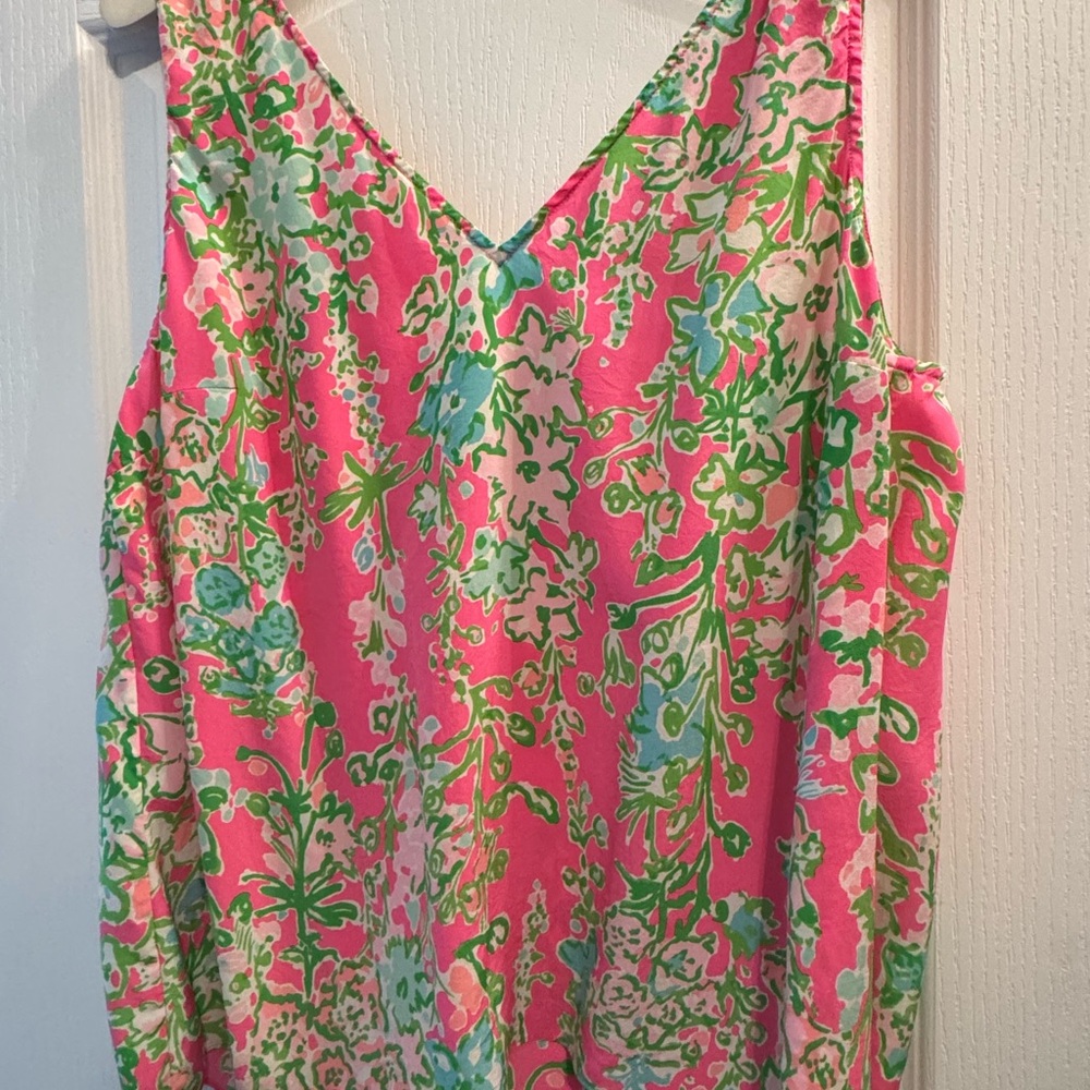 Lilly Pulitzer Pink and Green Floral Camisole
